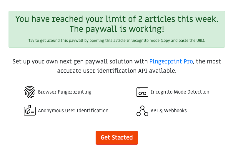 Paywall screenshot